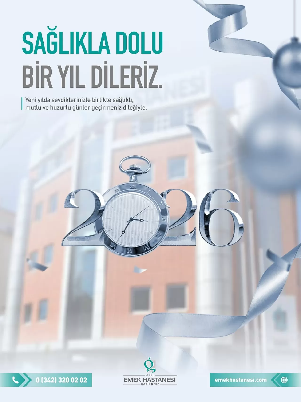 Gaziantep Özel Emek Hastanesi, 2026 Yılına Sağlık ve Huzur Dileyerek Mesaj Yayımladı
