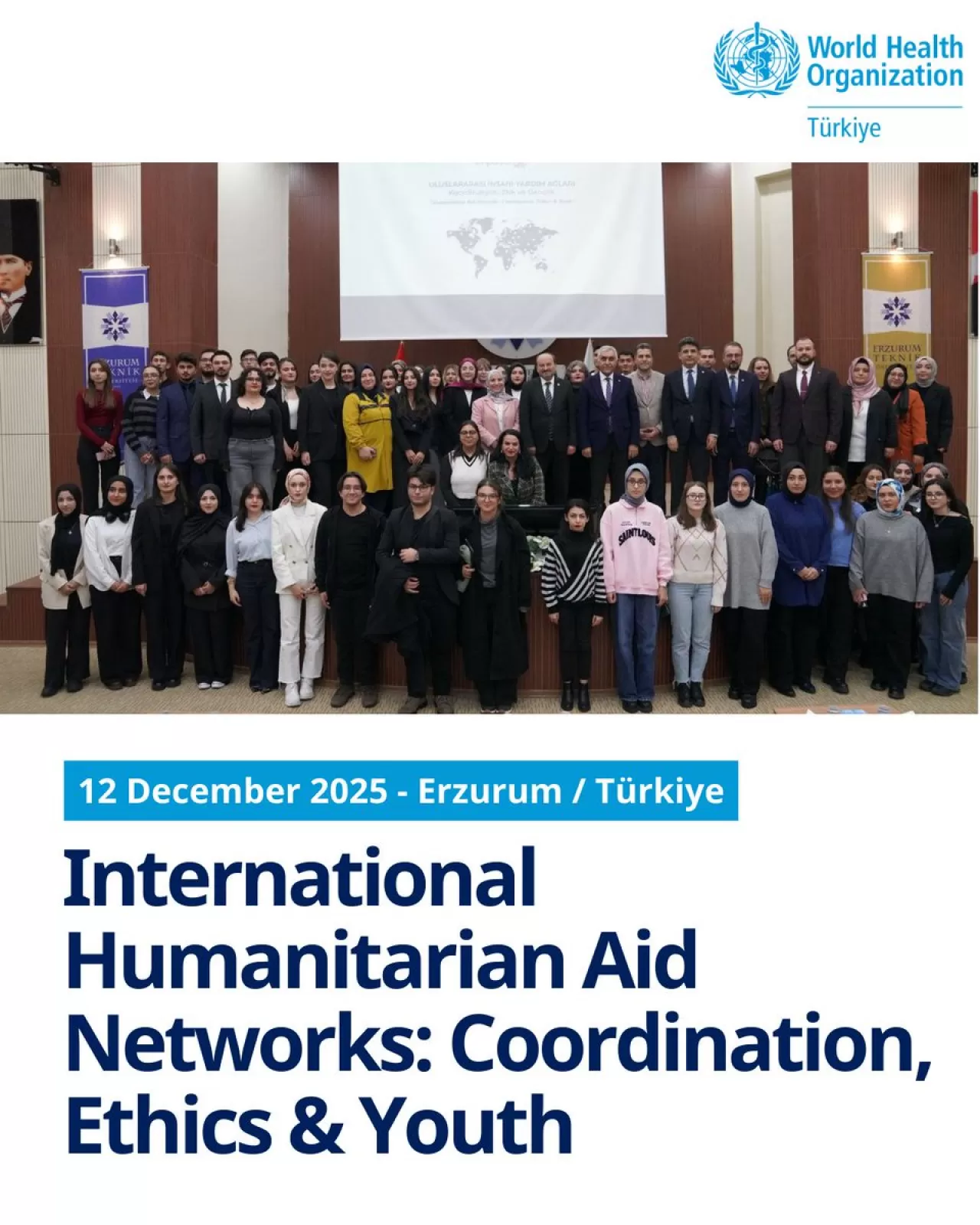 WHO Türkiye, Erzurum Teknik Üniversitesi'nde İnsan Hakları Günü Zirvesi'ne Katıldı