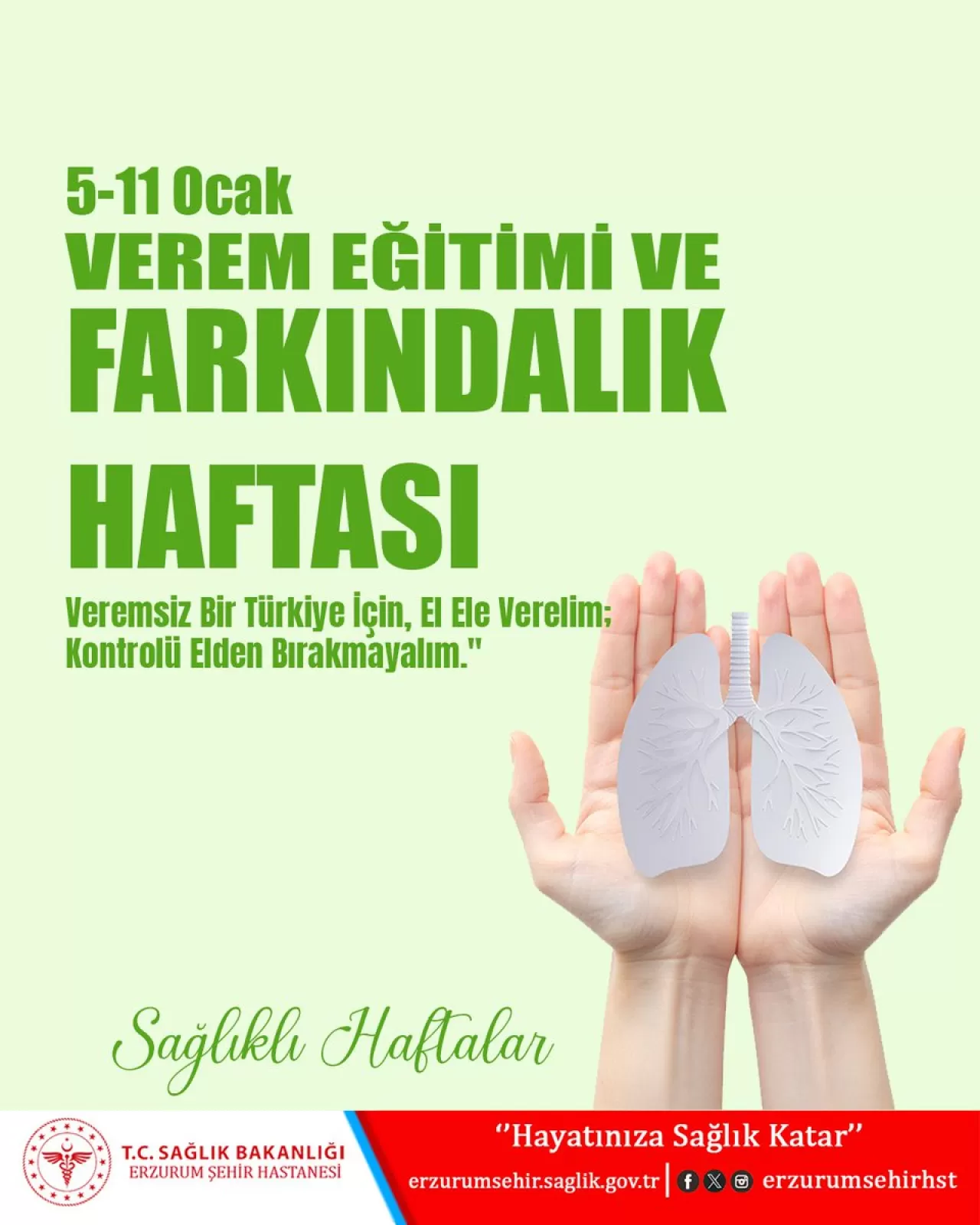 Erzurum Şehir Hastanesi'nde Verem Eğitimi ve Farkındalık Haftası Etkinlikleri