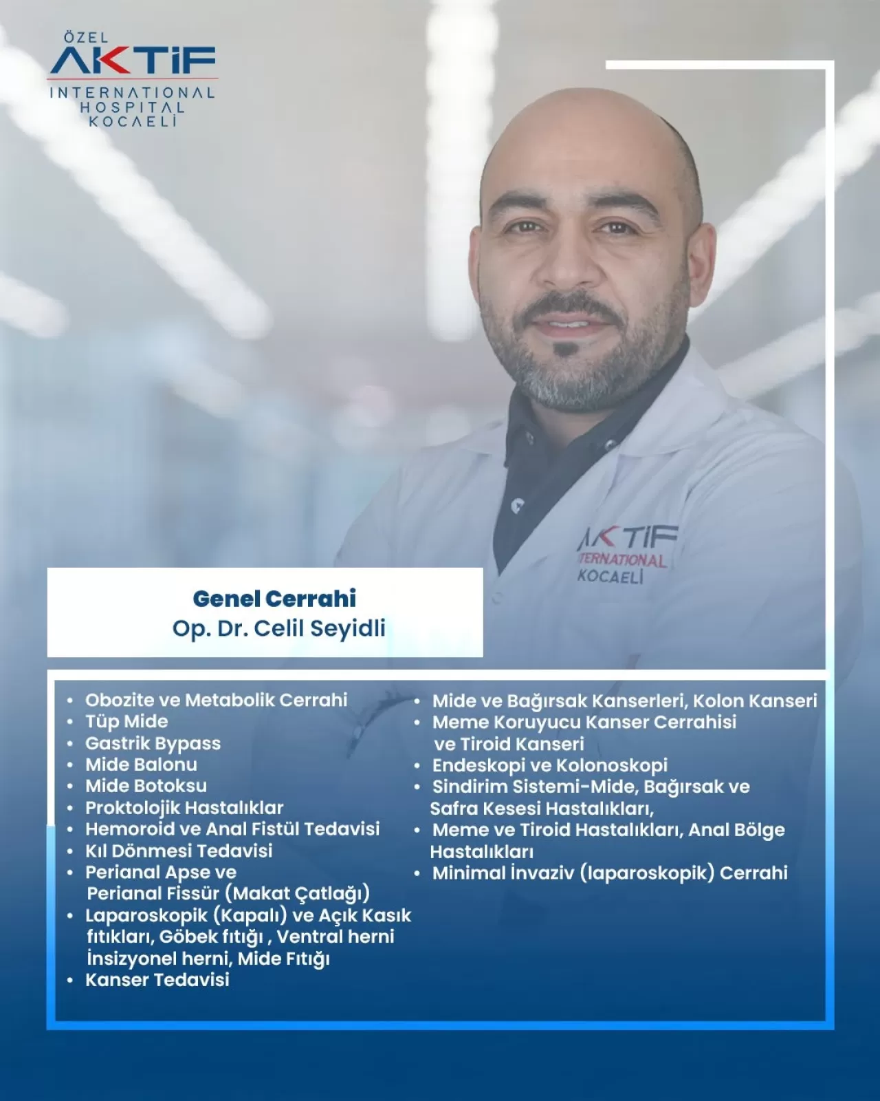 Op. Dr. Celil Seyidli, Kocaeli'de Hasta Kabulüne Başladı