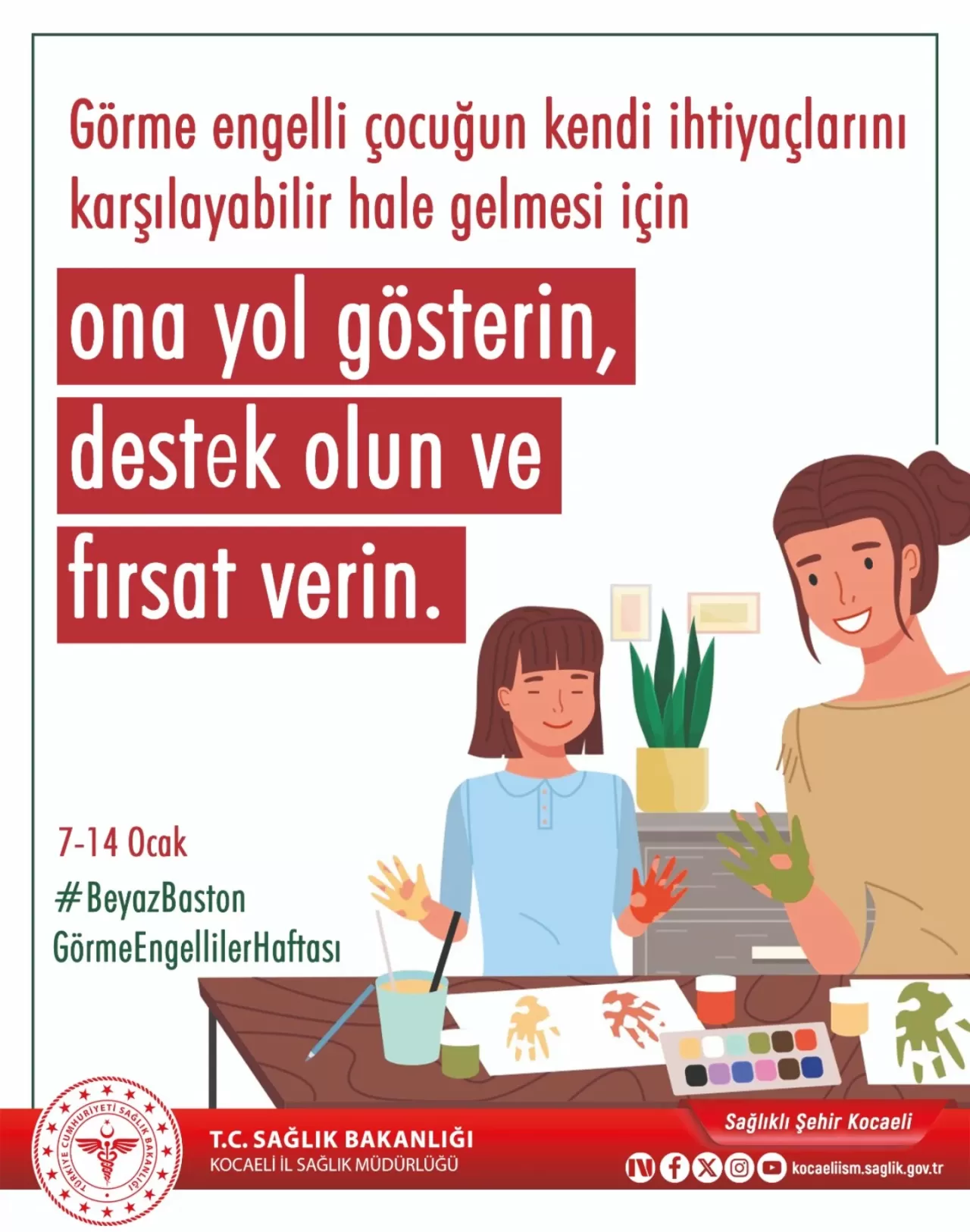 Kocaeli'de Beyaz Baston Görme Engelliler Haftası'nda Farkındalık Etkinlikleri Düzenlendi