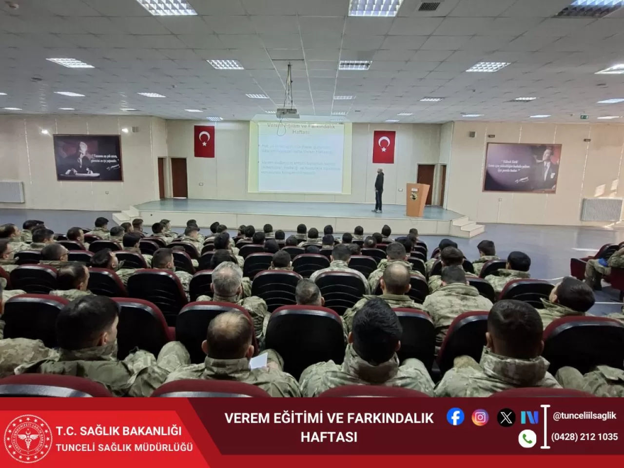 Tunceli'de Askeri Personel Verem Konusunda Bilgilendirildi