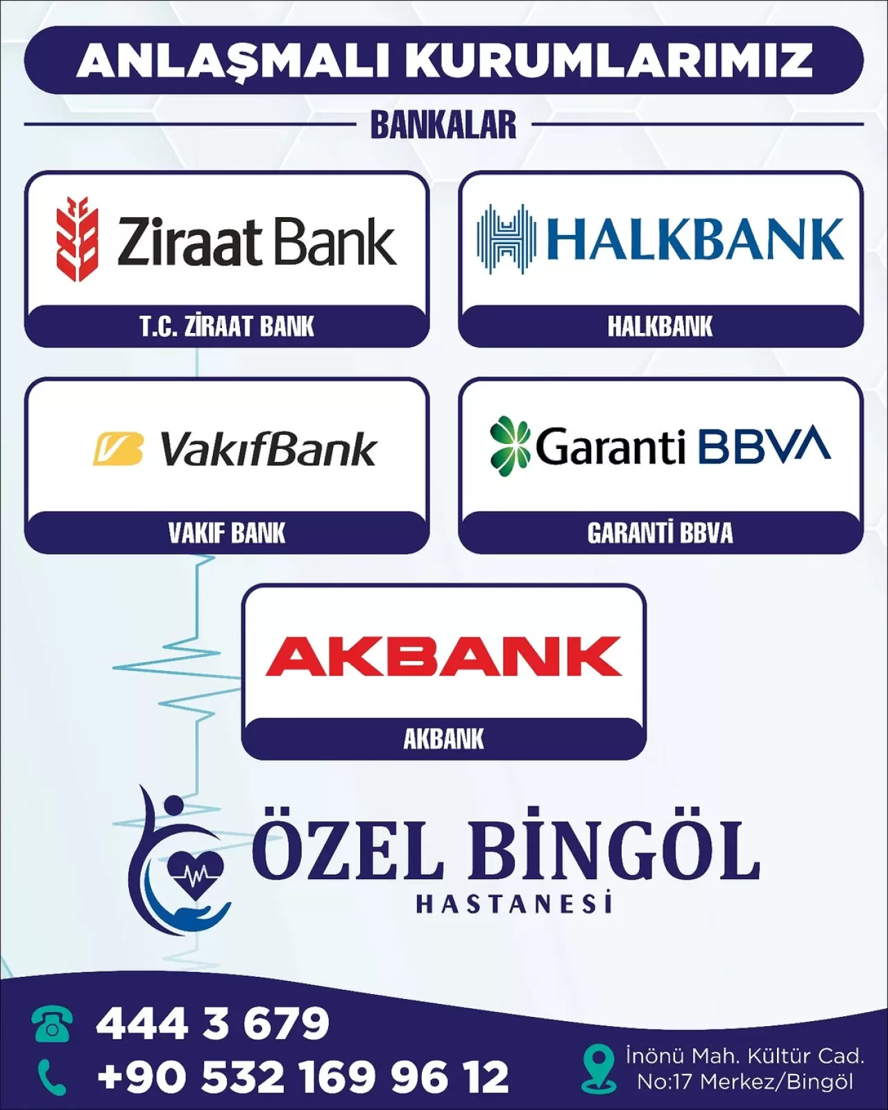 Özel Bingöl Hastanesi'nden Hasta Odaklı Banka Anlaşmaları