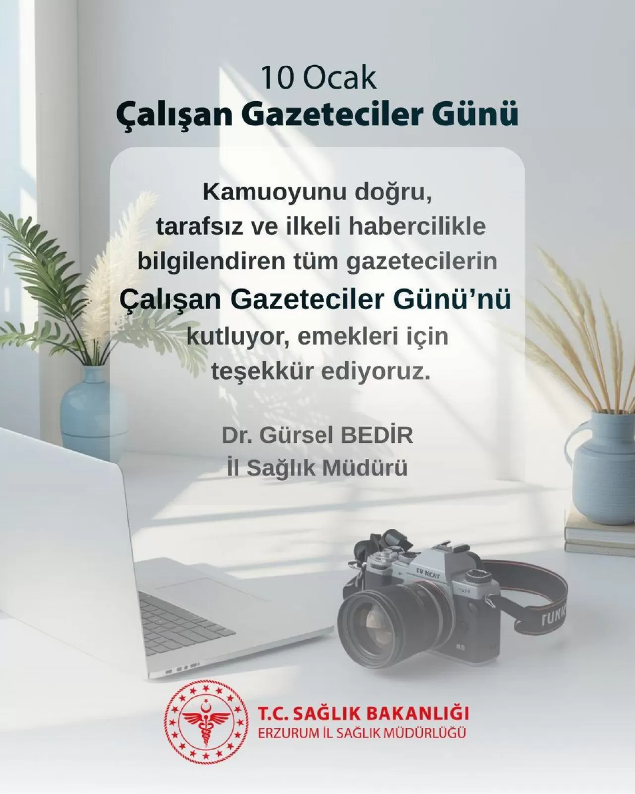 Erzurum'da 10 Ocak Çalışan Gazeteciler Günü Kutlandı