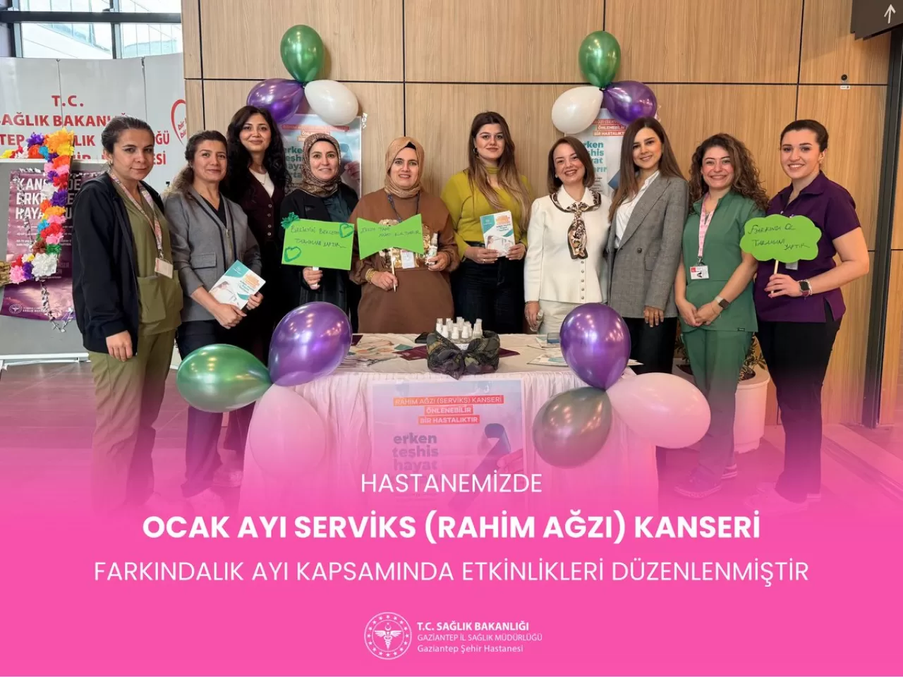 Gaziantep Şehir Hastanesi'nde Rahim Ağzı Kanseri Farkındalık Etkinlikleri