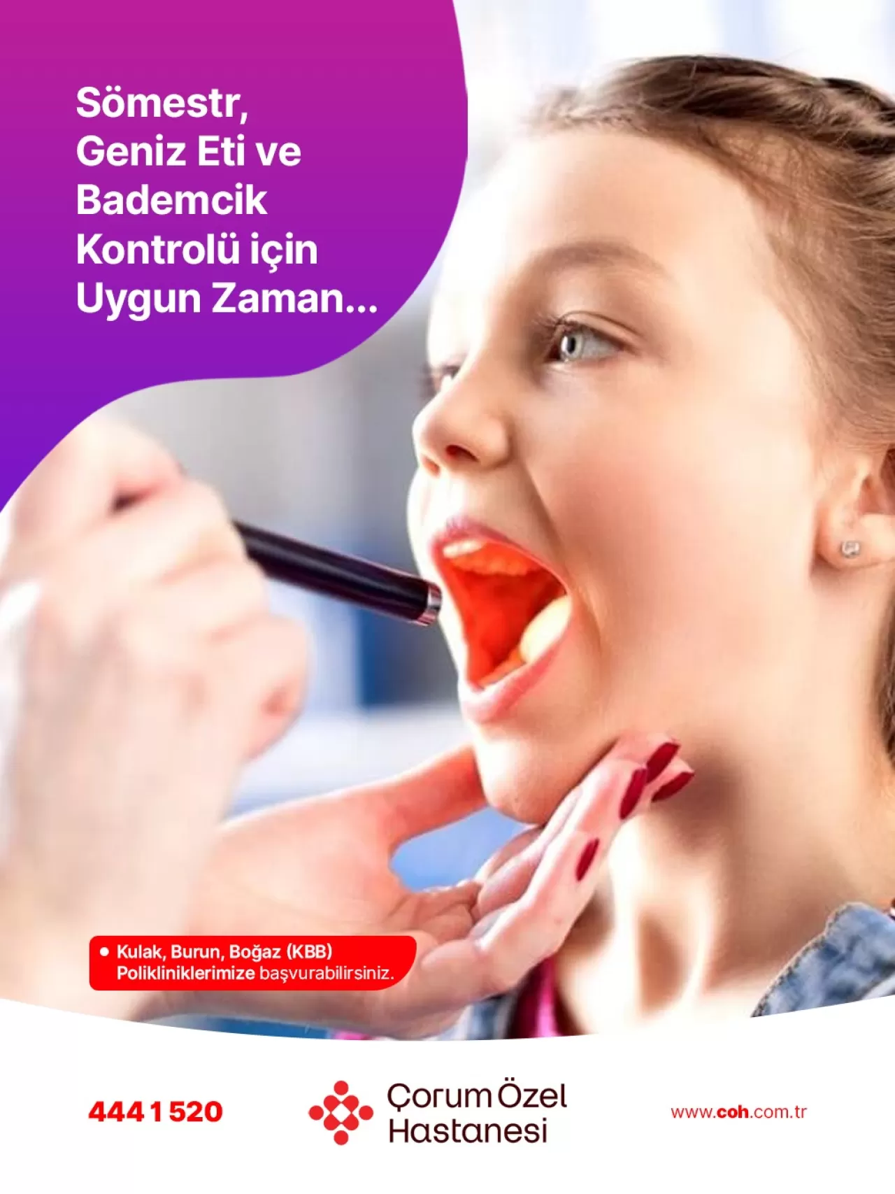 Çorum'da Bademcik ve Geniz Eti Ameliyatları İçin Sömestr Fırsatı