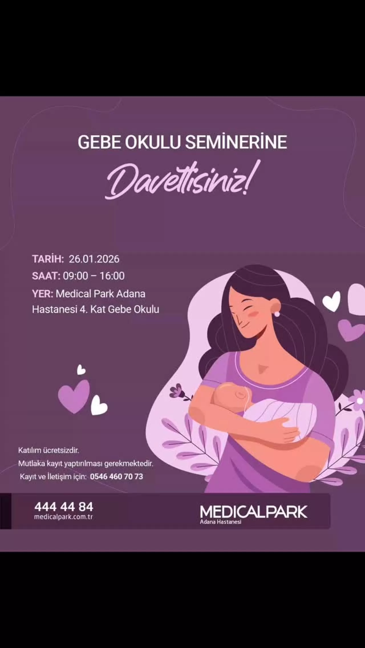 Adana'da Anne Adaylarına Yönelik Gebe Okulu Semineri Düzenleniyor