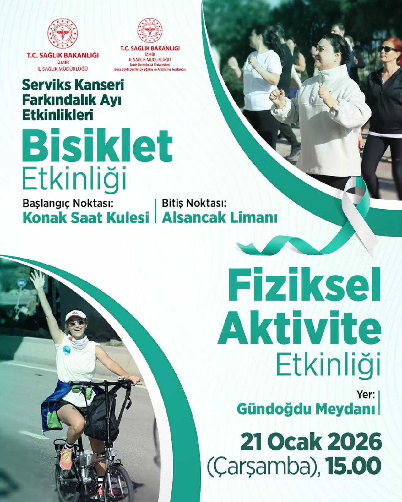 İzmir'de Serviks Kanseri Farkındalığı için Bisiklet ve Spor Etkinliği