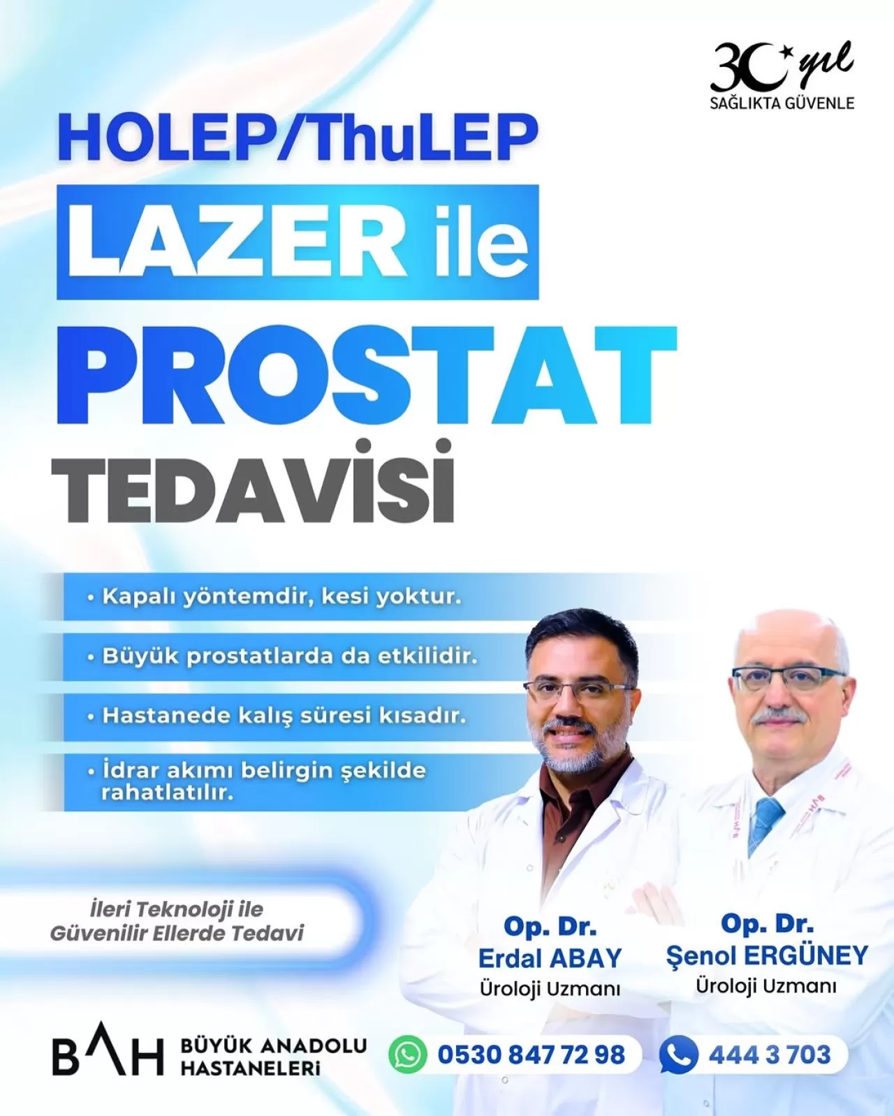 Prostat Tedavisinde Lazer Yöntemleri: HOLEP ve ThuLEP ile Yaşam Kalitesi Artıyor