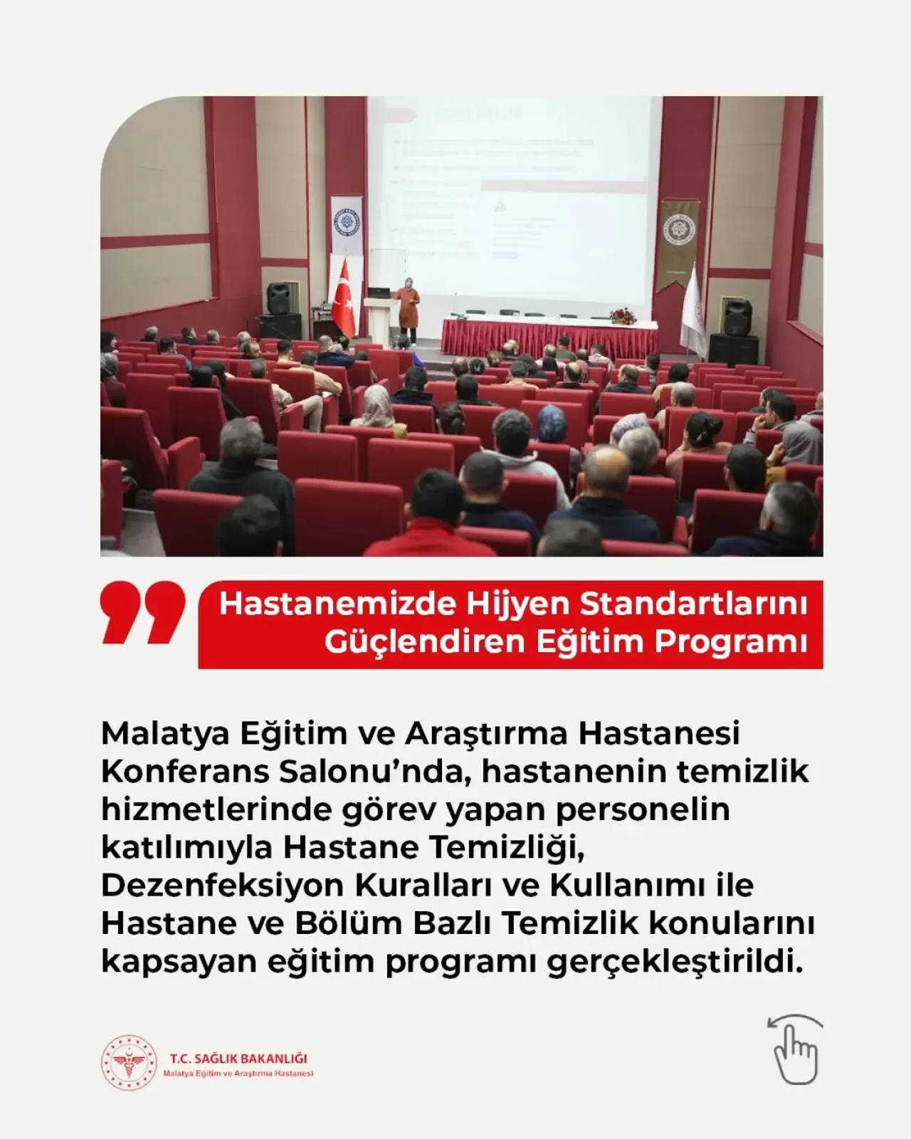 Malatya'da Hastane Temizliği ve Enfeksiyon Kontrolü Eğitimi Yapıldı