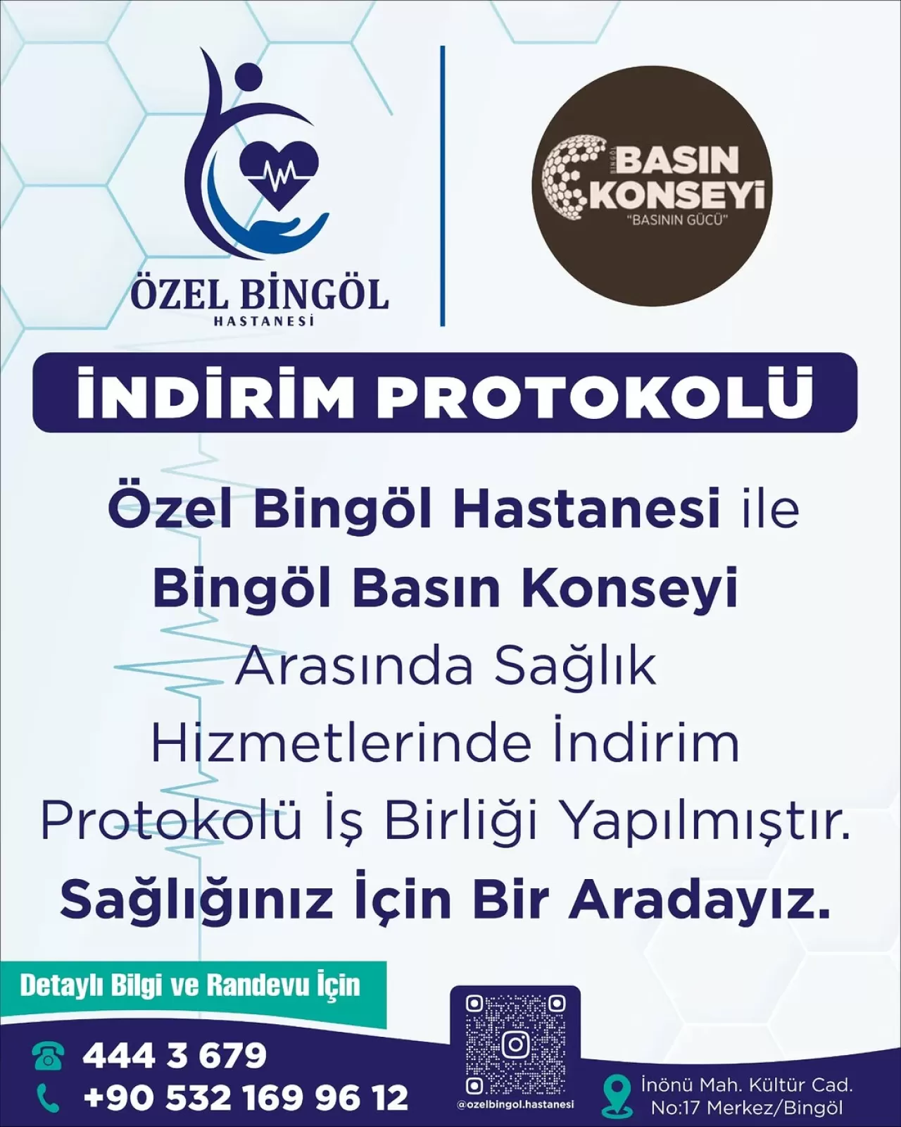 Bingöl Basın Konseyi Üyelerine Özel Hastanede İndirim