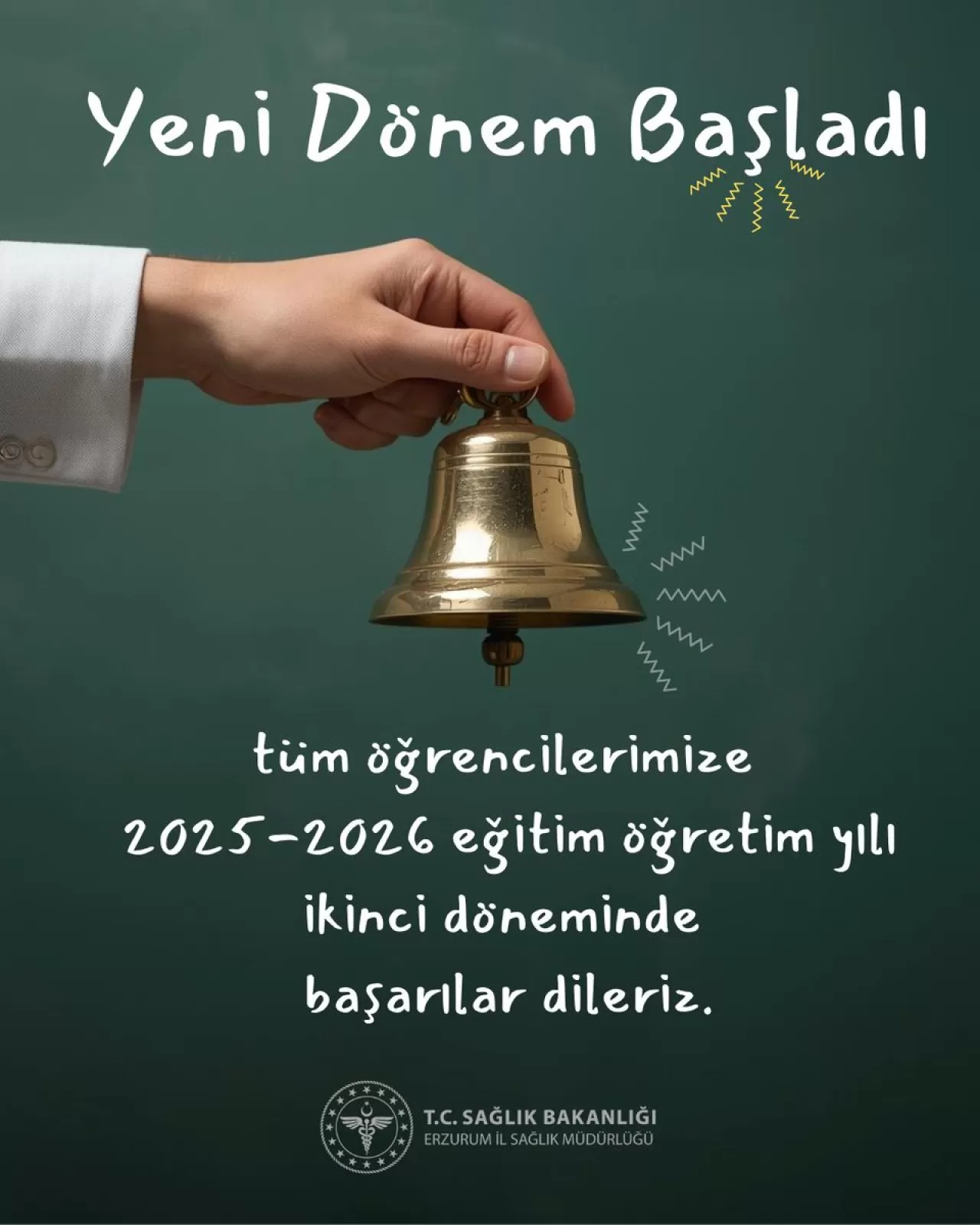 Erzurum İl Sağlık Müdürlüğü'nden Öğrencilere Başarı Mesajı