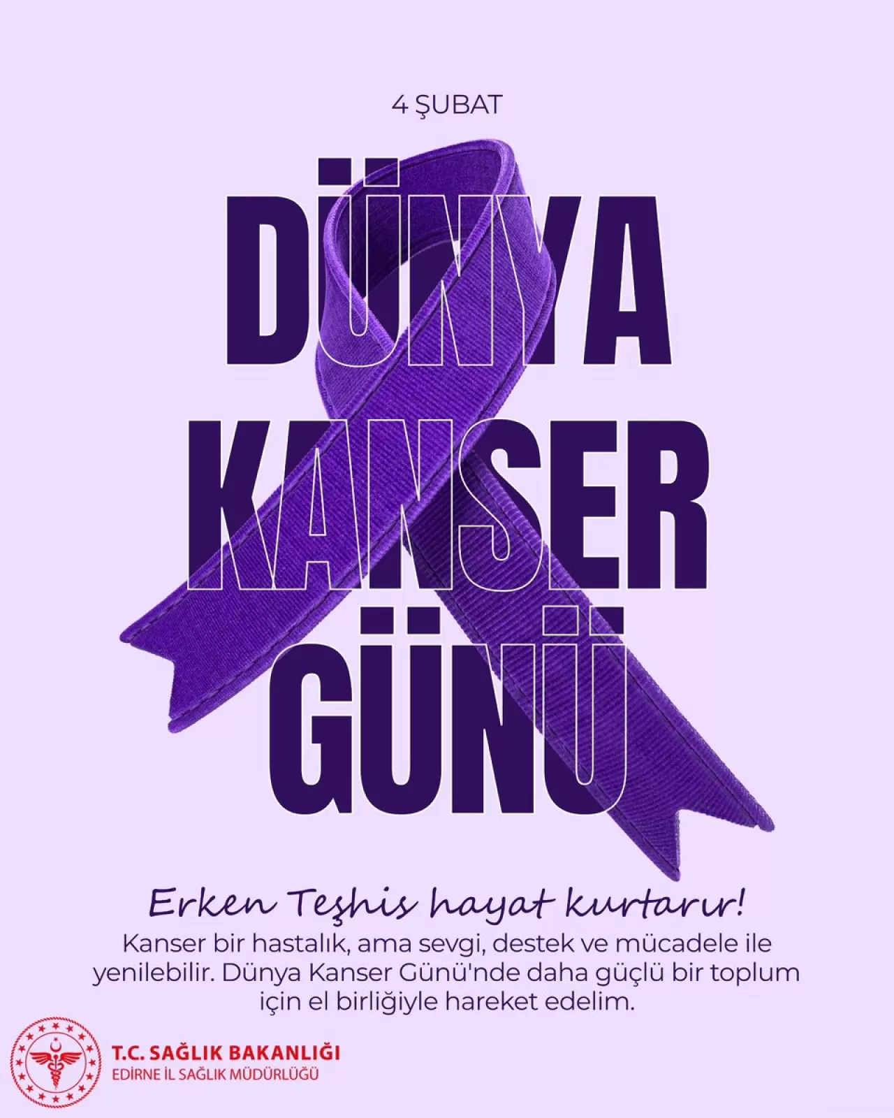 Edirne'de 4 Şubat Dünya Kanser Günü'nde 