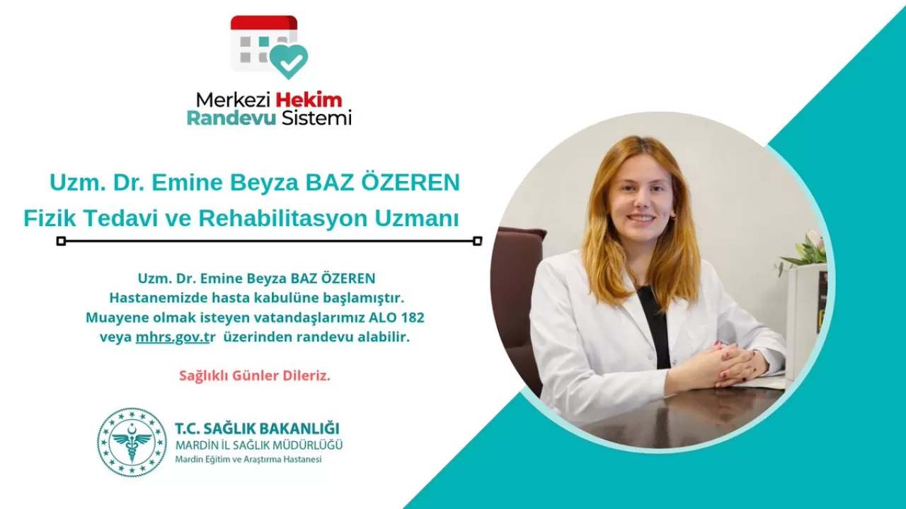 Mardin Eğitim ve Araştırma Hastanesi'ne Yeni Uzman Doktor Atandı