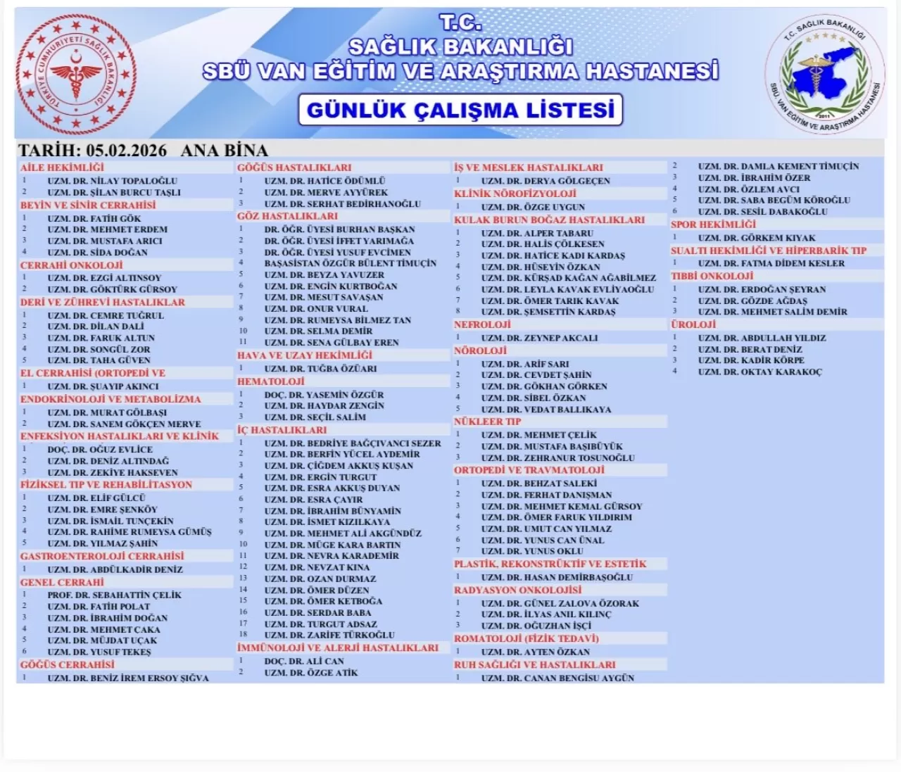 Van Eğitim ve Araştırma Hastanesi'nde Randevu Alımı Kolaylaştı