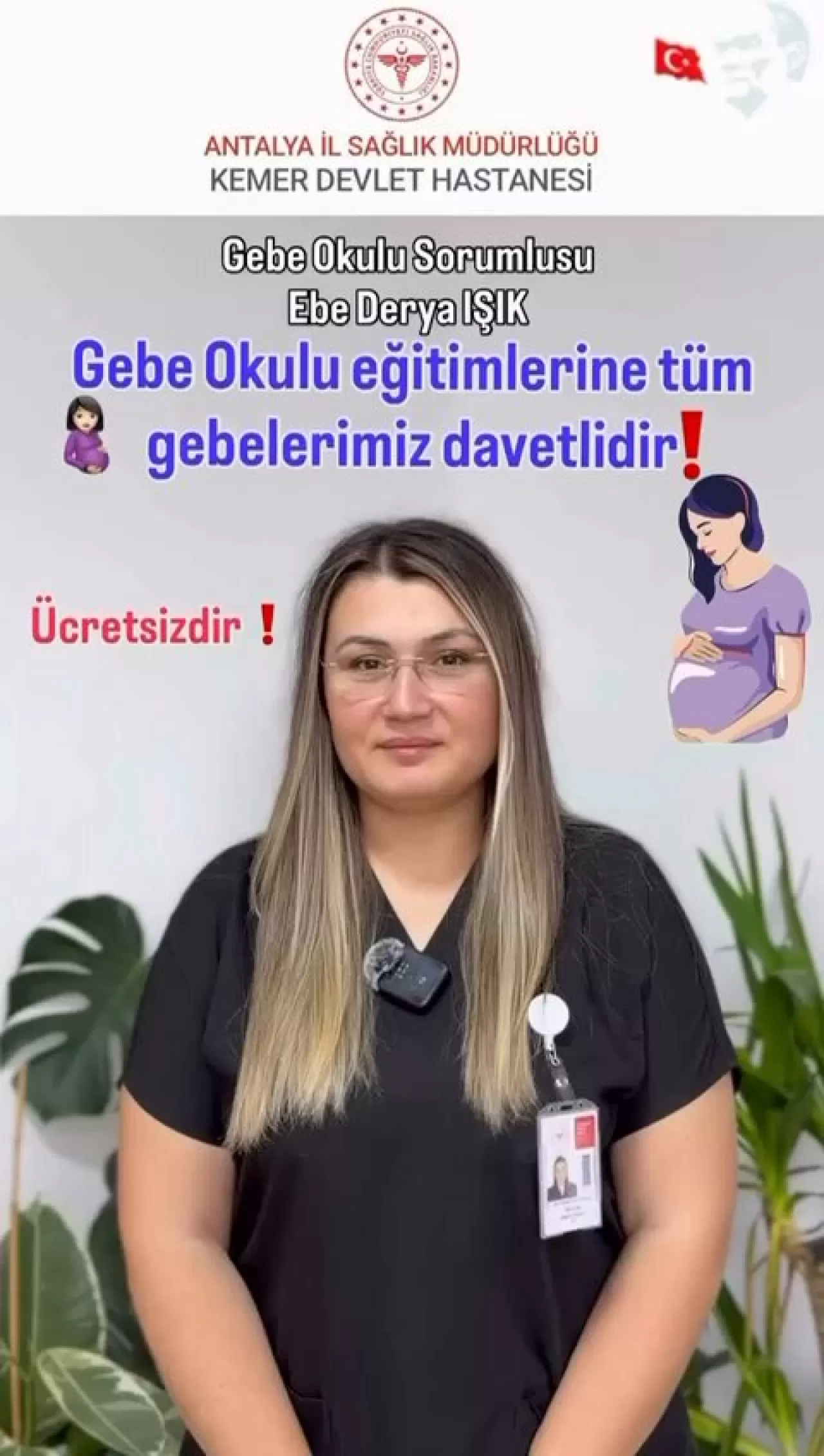 Kemer Devlet Hastanesi'nde Gebelere Özel 