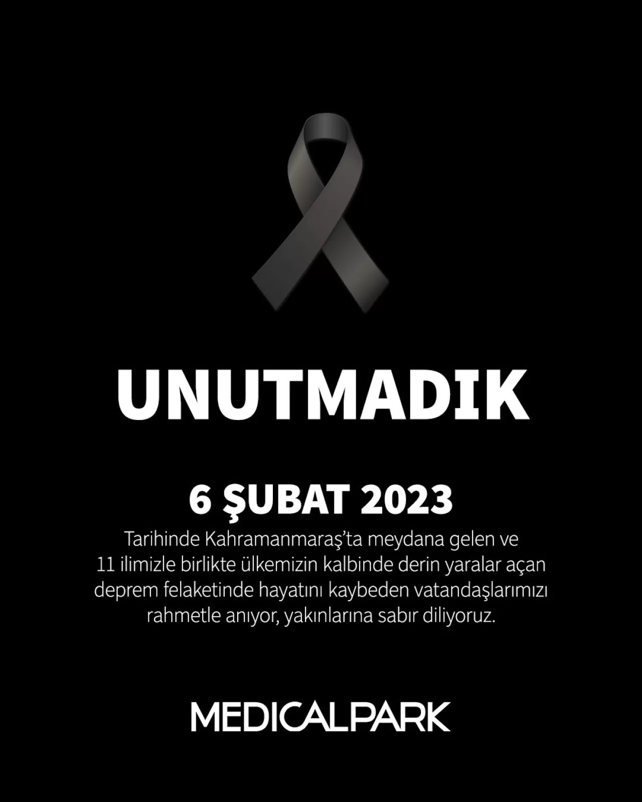6 Şubat Depremi'nin Birinci Yılında Anma Mesajı