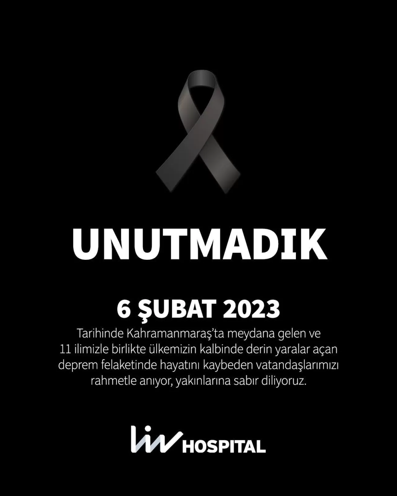 6 Şubat Depremlerinde Hayatını Kaybedenler Unutulmadı