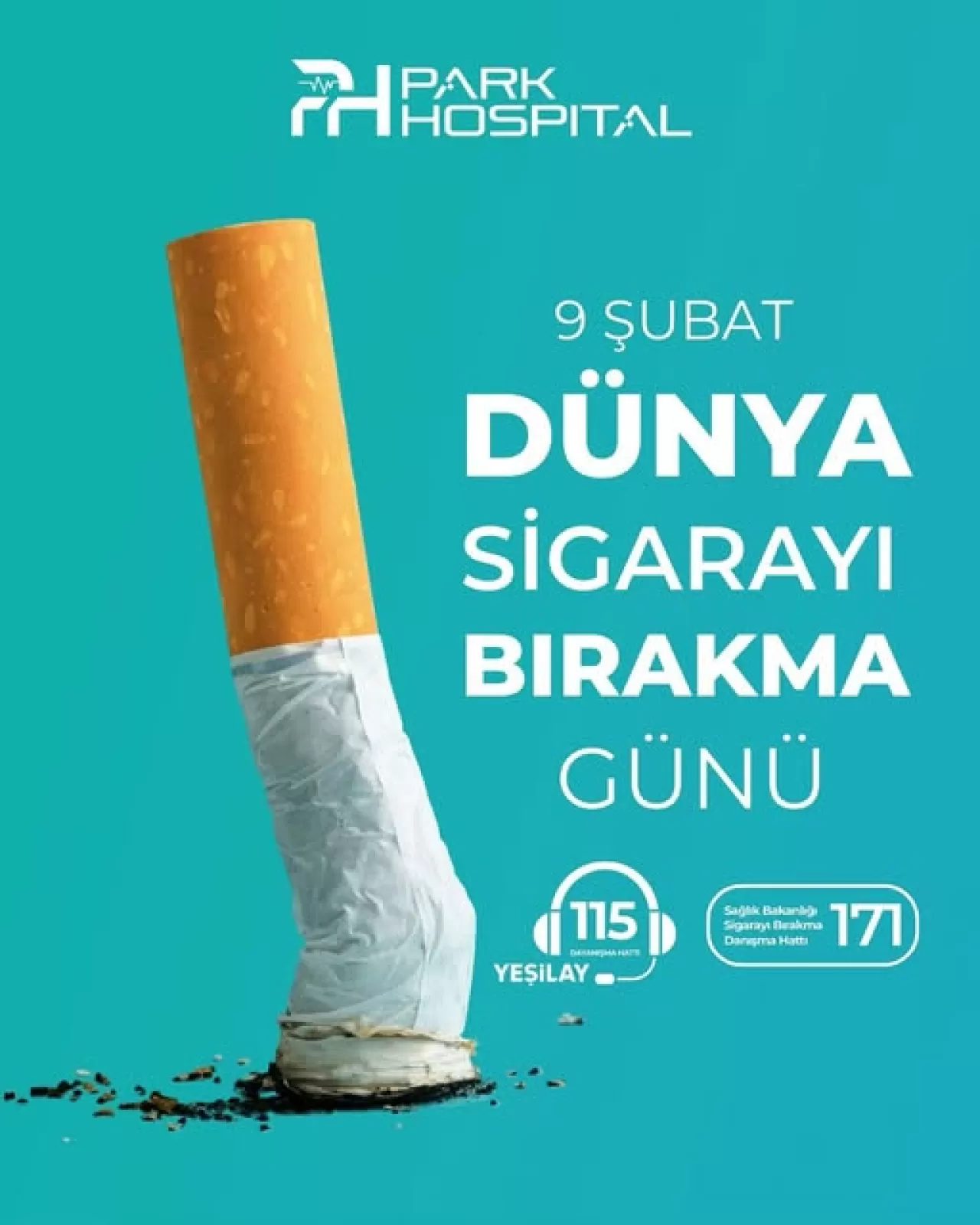 Adıyaman Park Hospital, 9 Şubat Dünya Sigarayı Bırakma Günü'nde Vatandaşları Bilinçlendiriyor