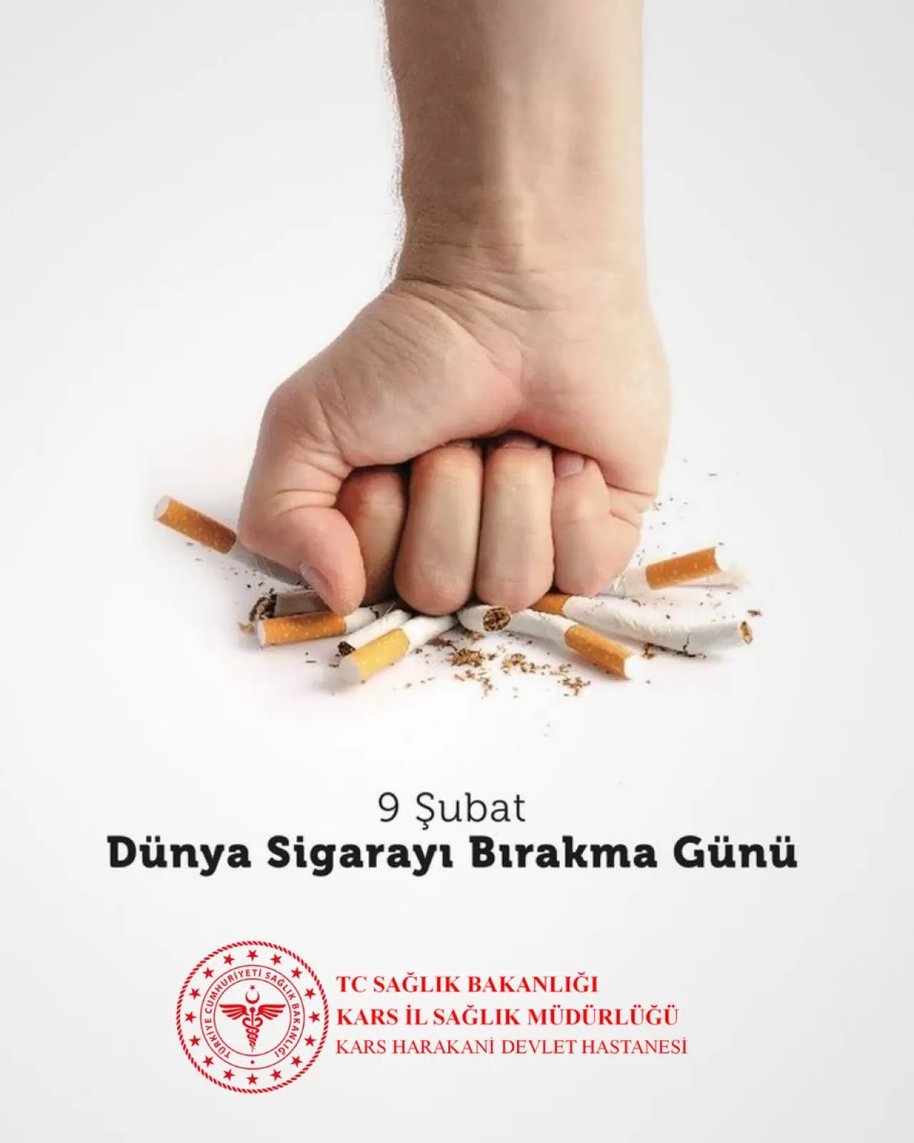 9 Şubat Dünya Sigarayı Bırakma Günü'nde Kars'ta Farkındalık Çalışmaları