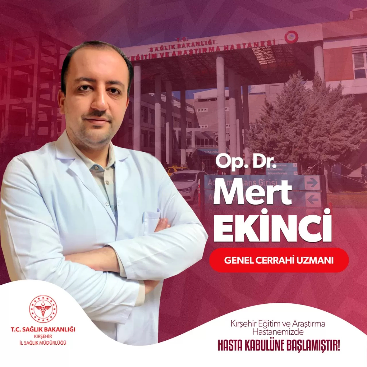 Kırşehir Eğitim ve Araştırma Hastanesi'nde Yeni Hekim Hasta Kabulüne Başladı