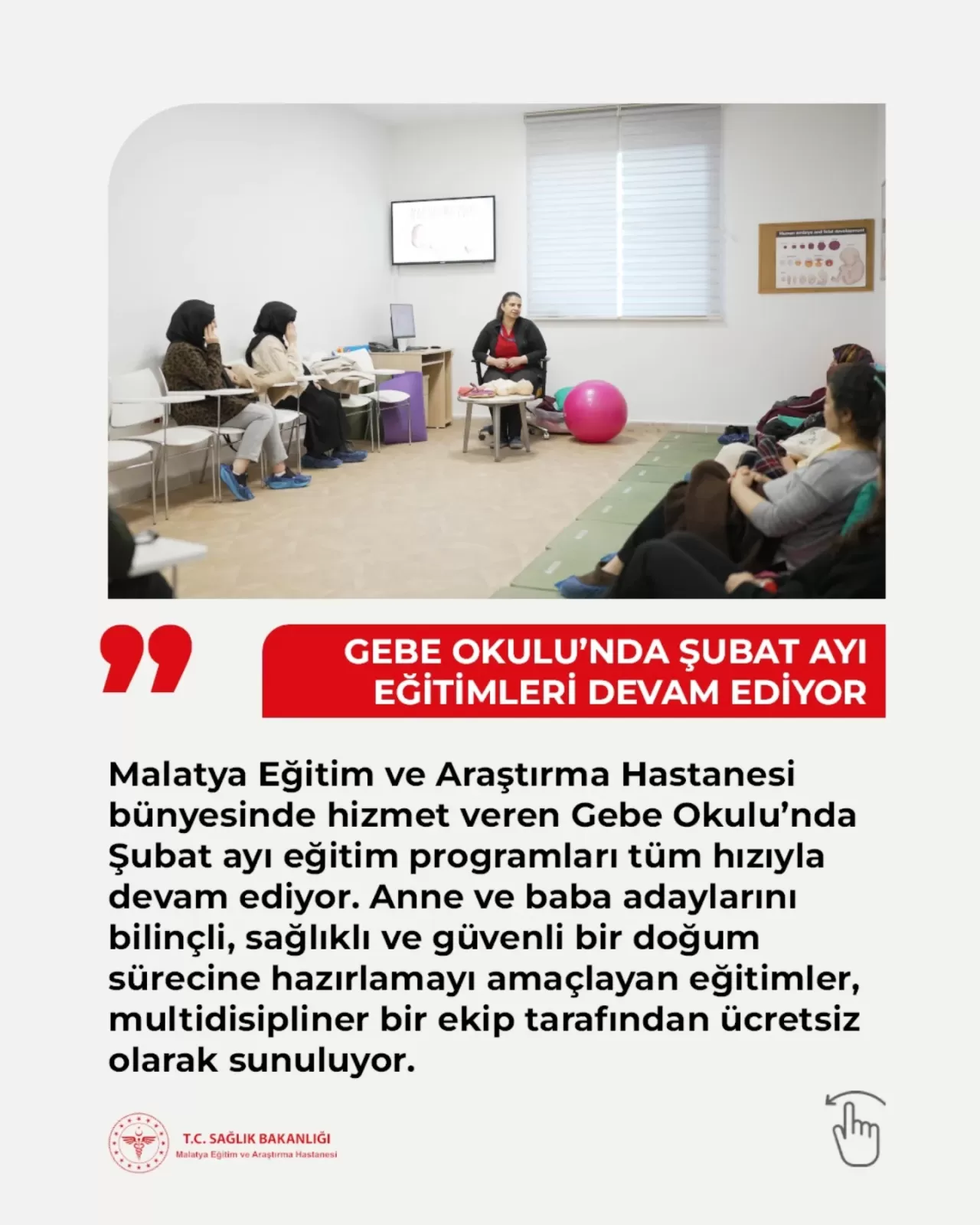 Malatya'da Anne Adaylarına Ücretsiz Gebe Okulu Eğitimleri