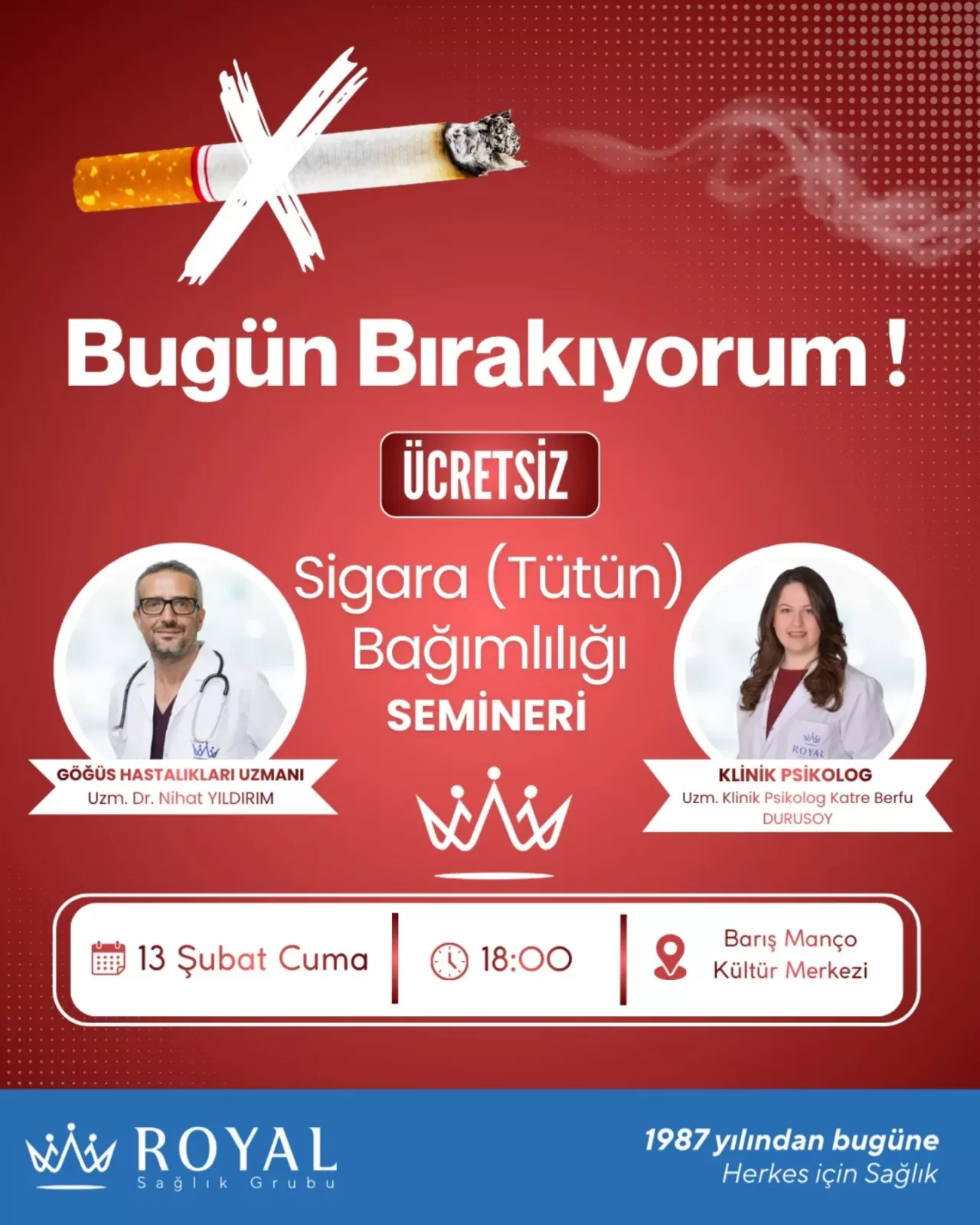 Bandırma'da Sigara Bağımlılığı ile Mücadele Semineri Düzenleniyor