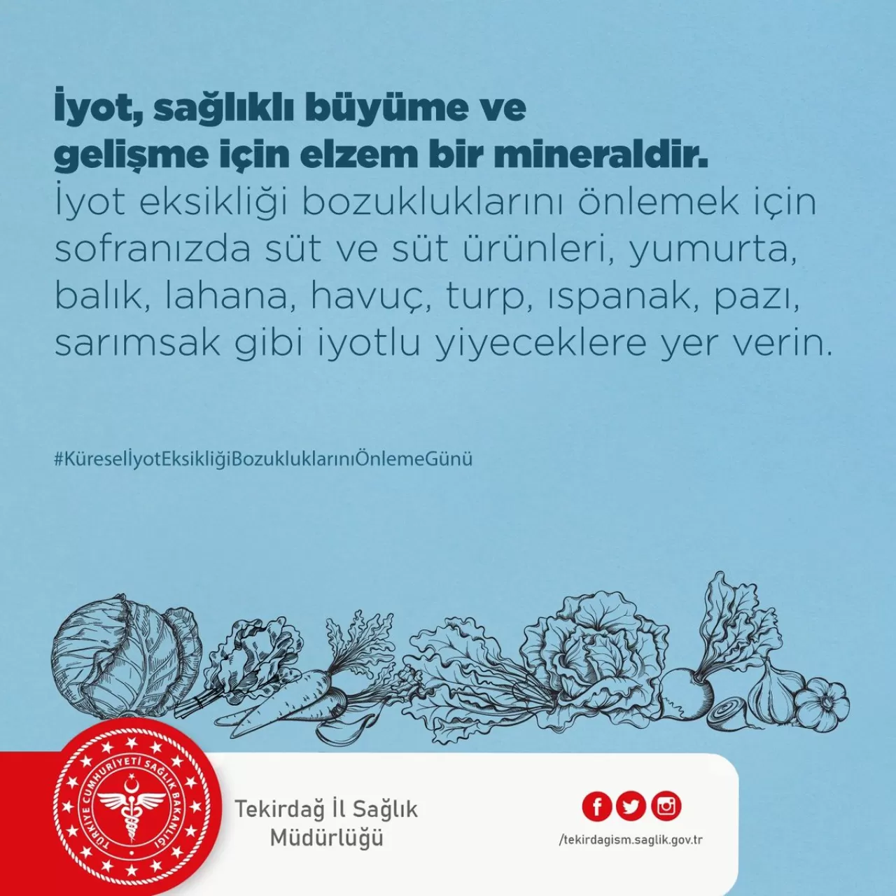 Tekirdağ'da İyot Eksikliğine Karşı Farkındalık Çalışmaları Başlatıldı