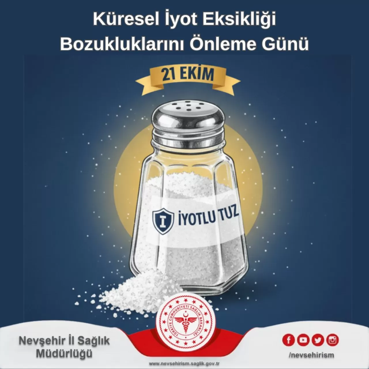Nevşehir'de Küresel İyot Eksikliği Bozukluklarını Önleme Günü Etkinliği Düzenlendi