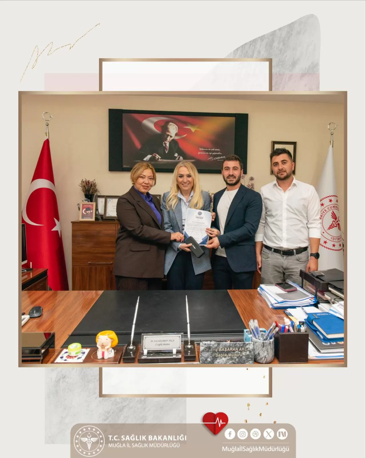 Muğla İl Sağlık Müdürü Dr. Eriş Başaran Akça, ATT Derneği Temsilcilerini Ağırladı