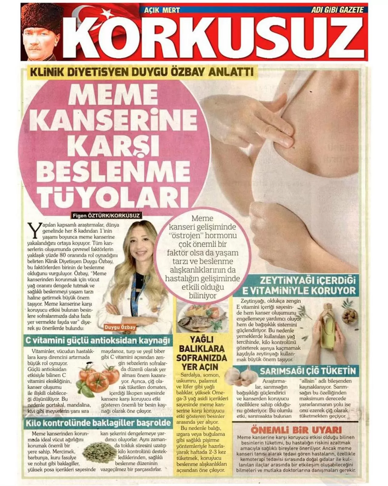 Meme Kanseriyle Mücadelede Beslenmenin Önemi: Koruyucu 10 Besin Grubu