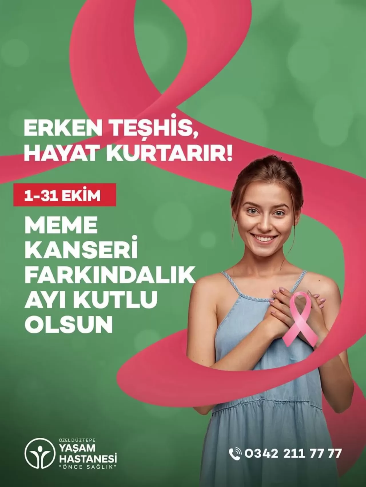 Gaziantep'te Meme Kanseri Farkındalık Ayı'nda Erken Teşhis Vurgusu