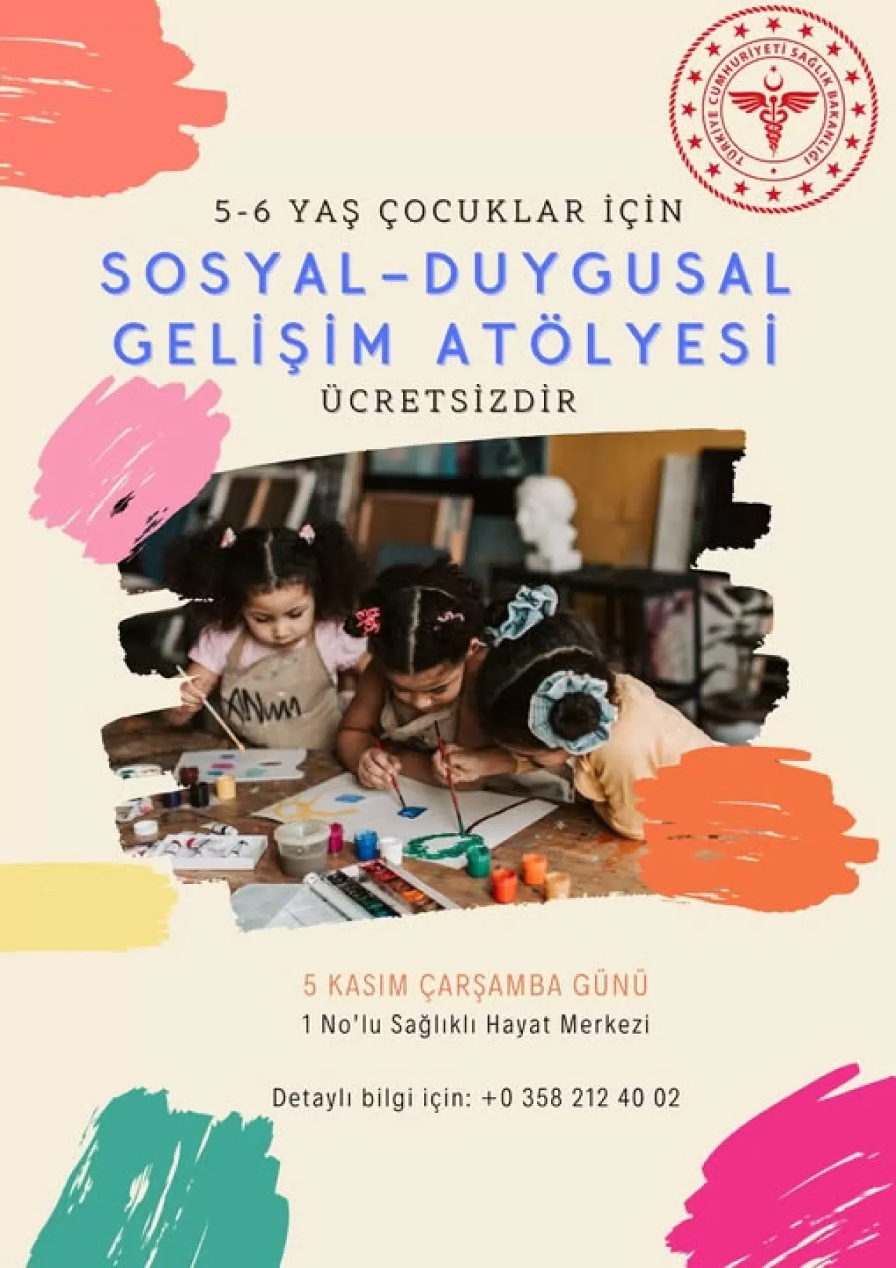 Amasya'da Çocuklar İçin Sosyal Duygusal Gelişim Atölyesi Düzenlenecek