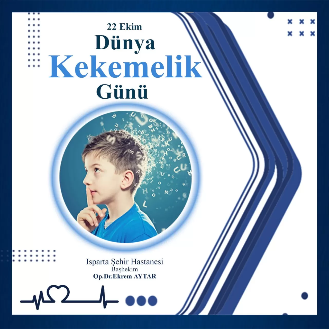 Isparta Şehir Hastanesi'nden Kekemelik Farkındalığına Anlamlı Destek