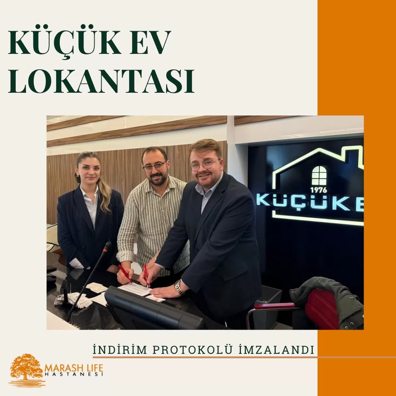 Özel Marash Life Hastanesi ve Küçük Ev Lokantası Arasında İndirim Protokolü İmzalandı