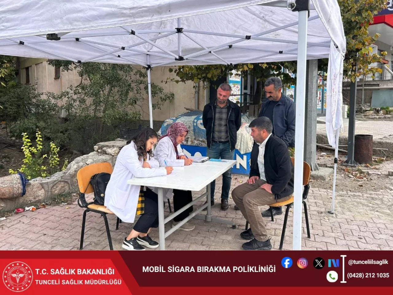 Tunceli'de Mobil Sigara Bırakma Polikliniği ile Vatandaşlara Destek