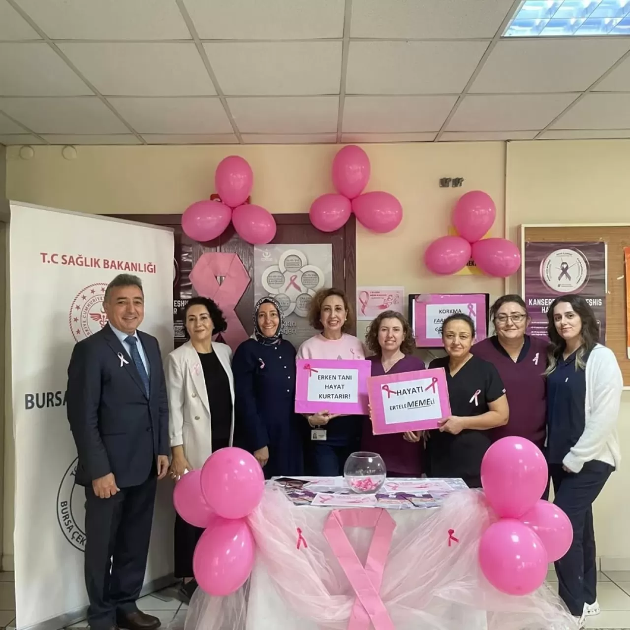 Çekirge Devlet Hastanesi'nde Meme Kanseri Farkındalık Programı Düzenlendi
