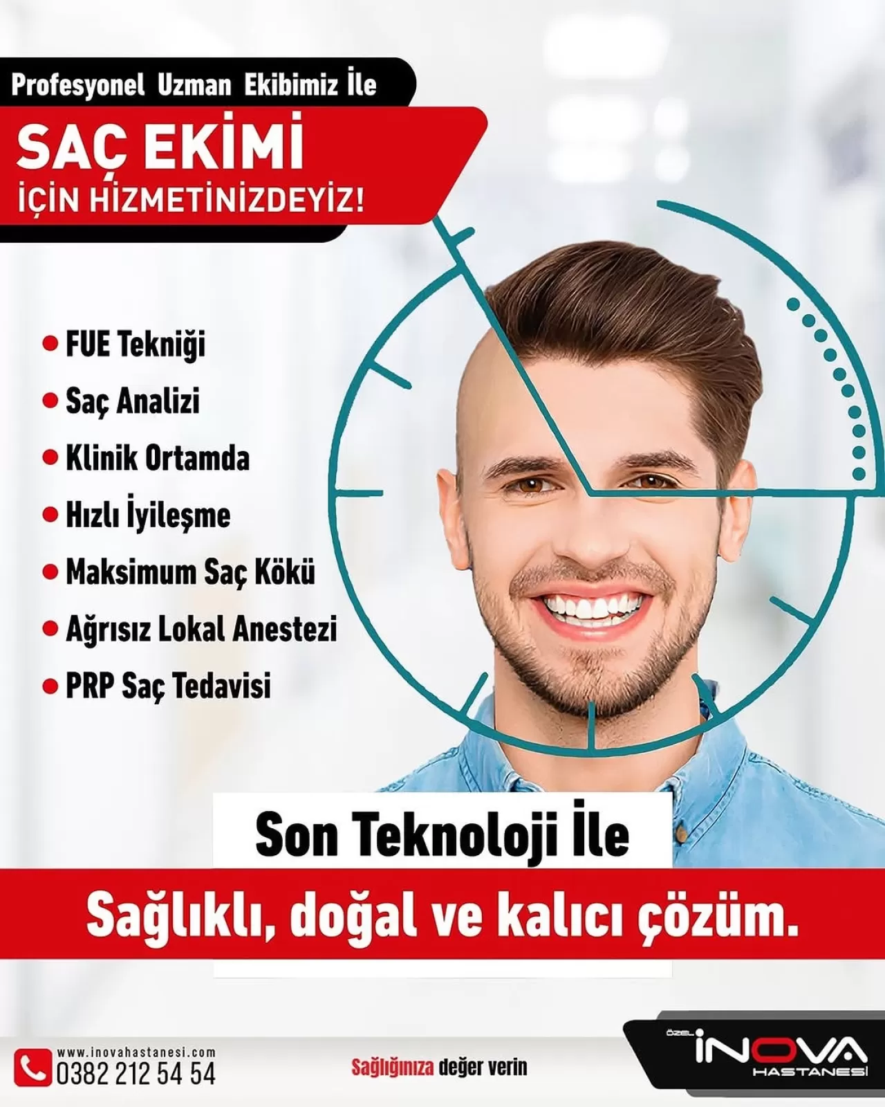 Aksaray İnova Hastanesi'nde Modern Saç Ekimi Tedavisi