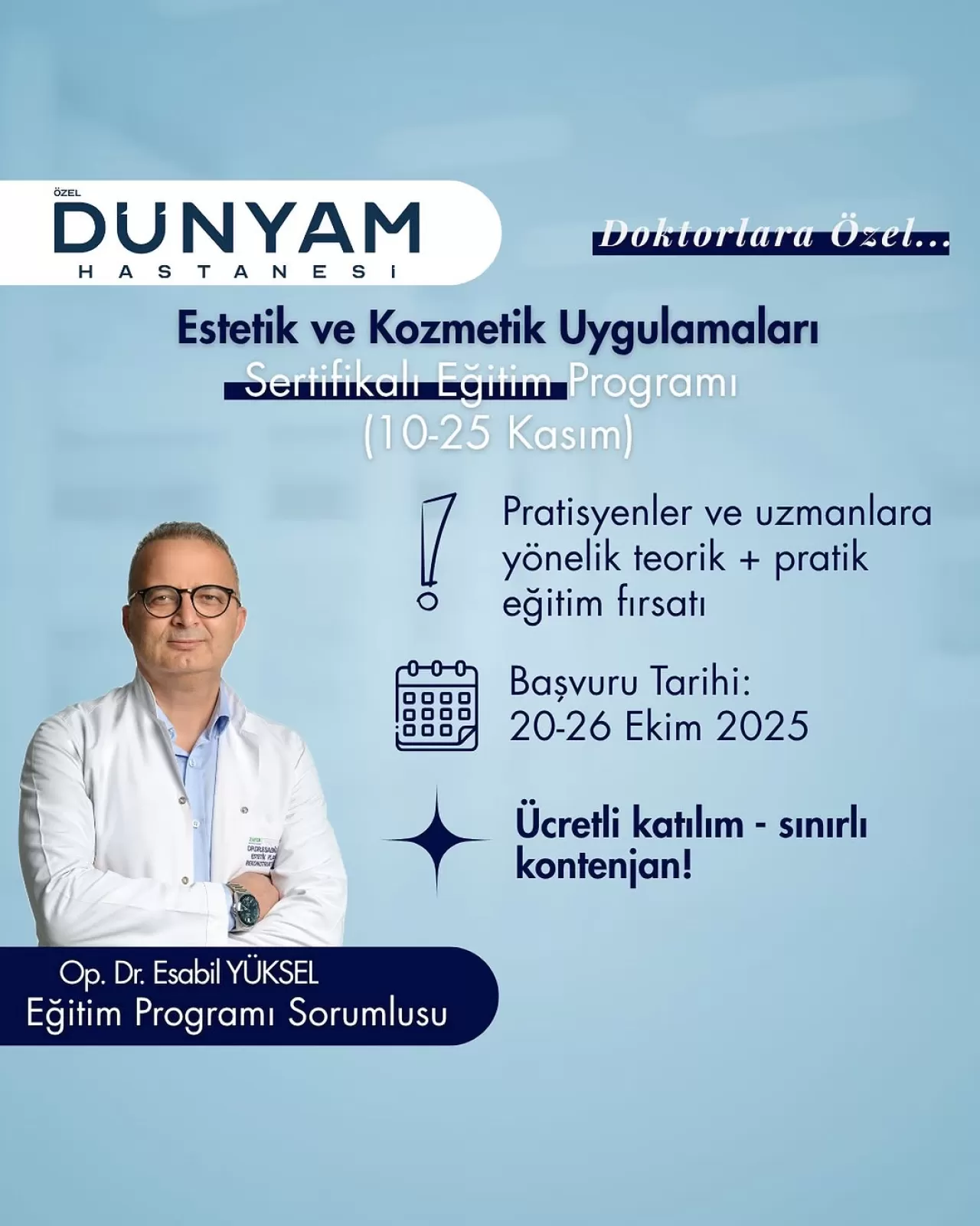 Kayseri'de Sağlık Bakanlığı Onaylı Estetik Eğitim Programı Başlıyor