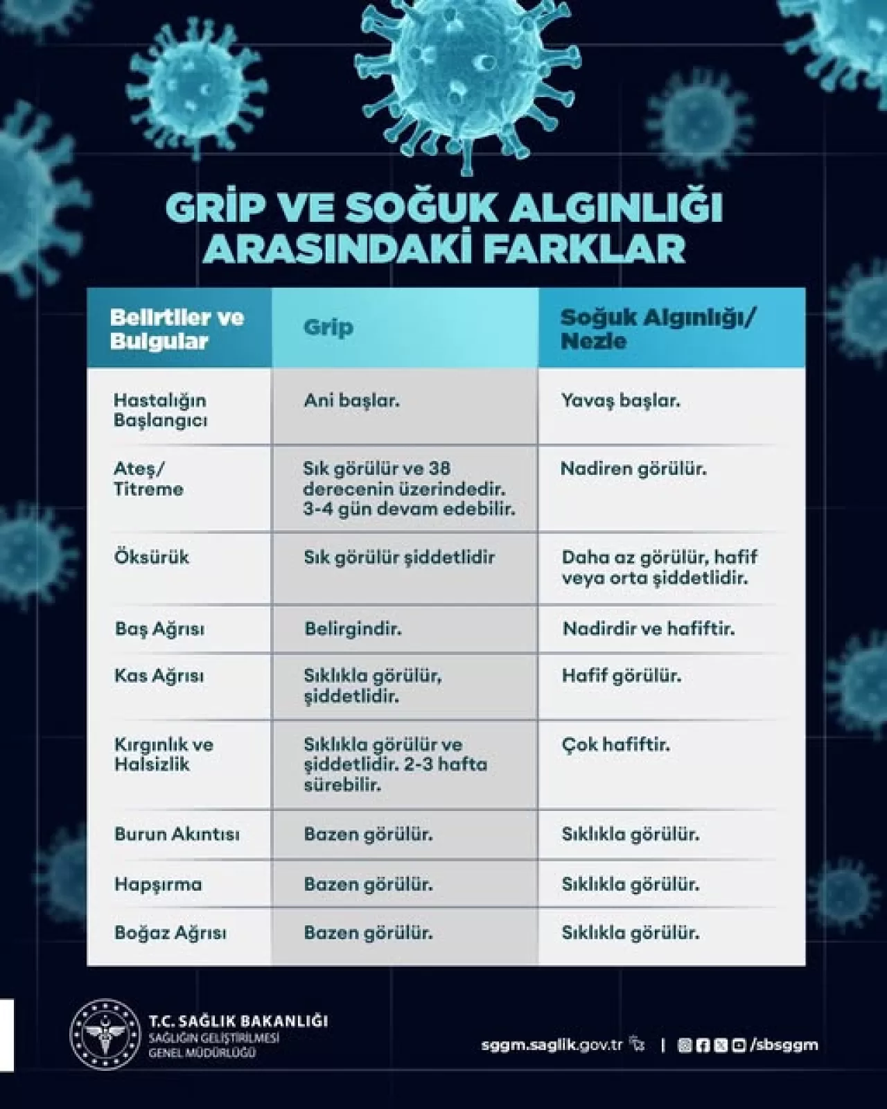 Soğuk Algınlığı ve Grip Arasındaki Farklar: Antalya'da Uzman Görüşü
