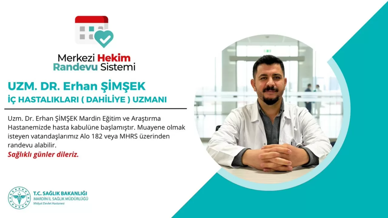 Mardin Eğitim ve Araştırma Hastanesi'nde Yeni Uzman Doktor Göreve Başladı