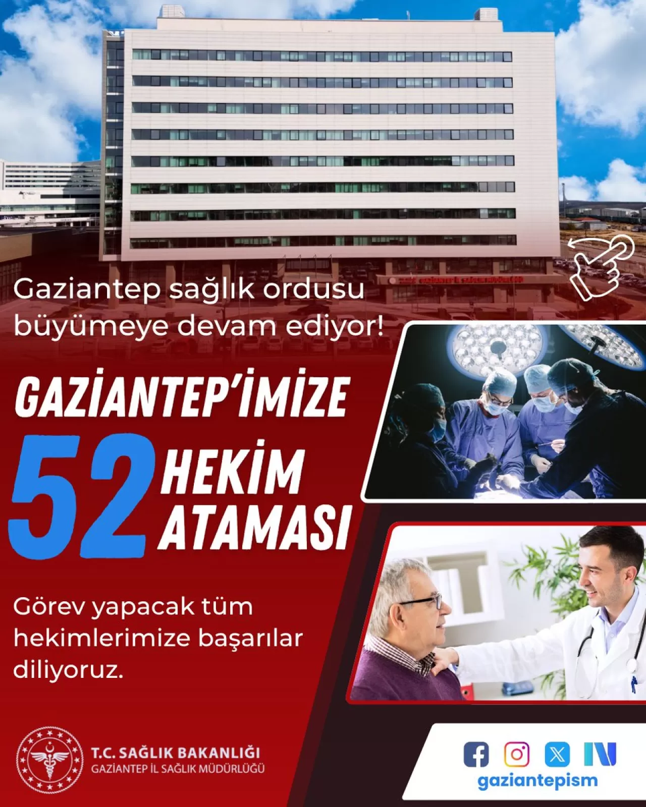 Gaziantep'e 52 Yeni Hekim Atandı