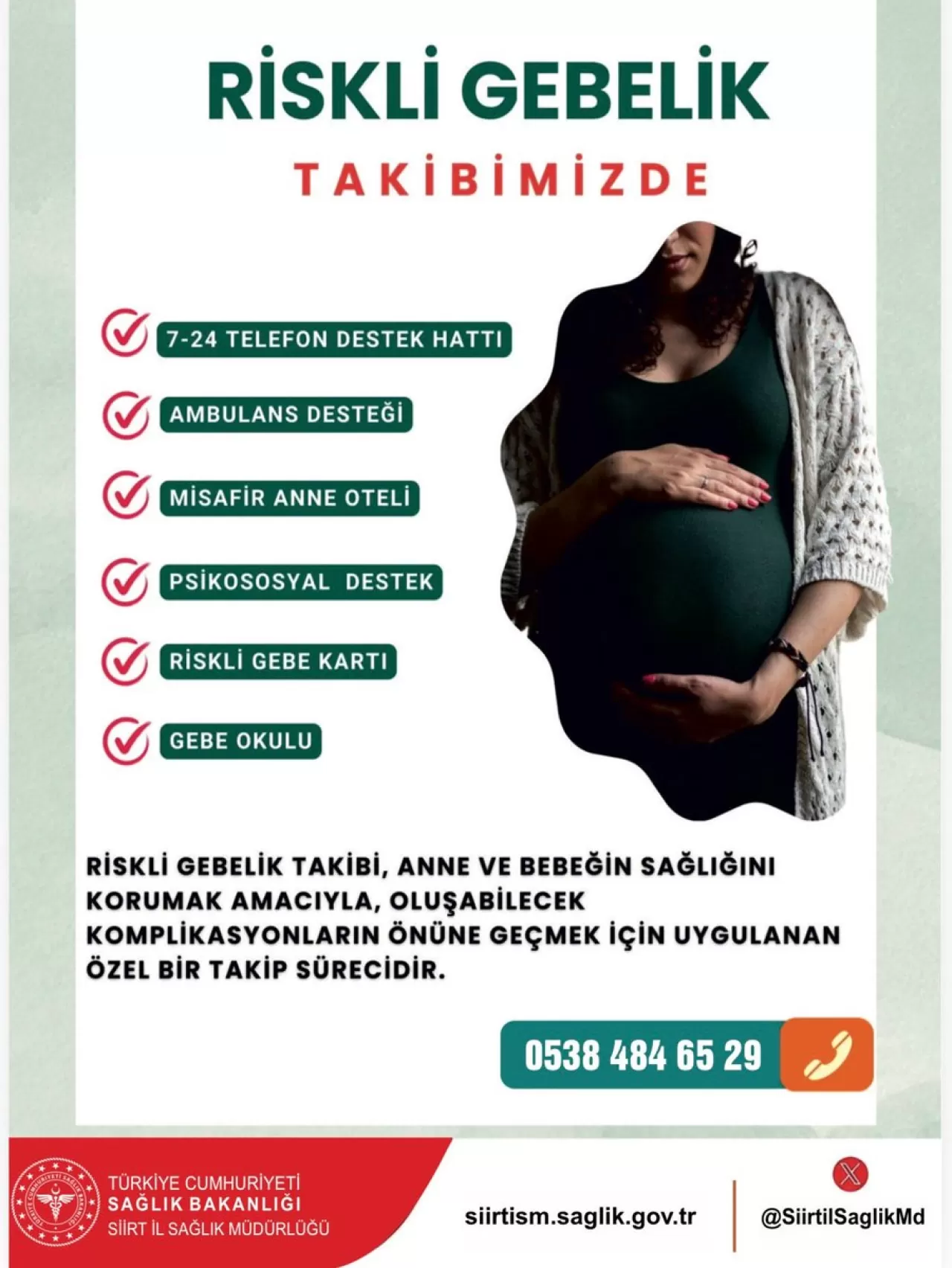 Siirt'te Riskli Gebelik Danışma Hattı Açıldı