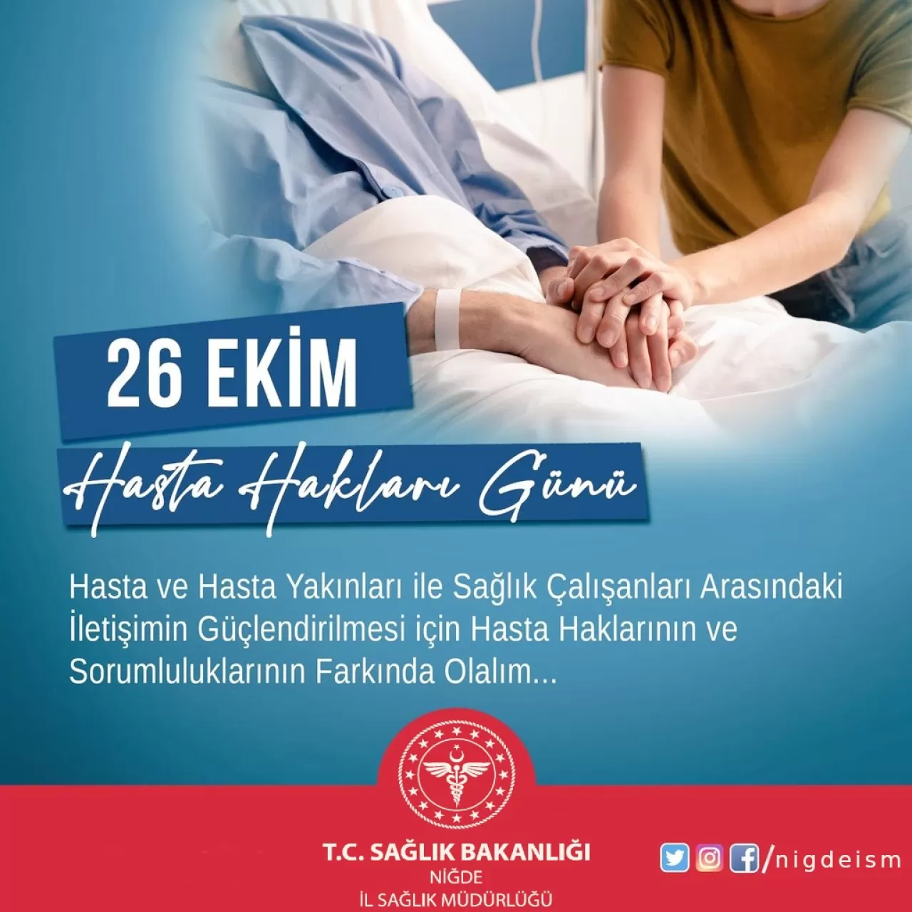 Niğde'de 26 Ekim Hasta Hakları Günü Kutlandı