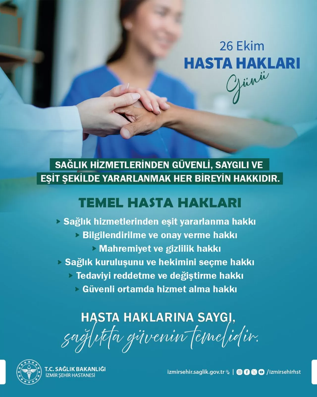 İzmir Şehir Hastanesi'nden Hastane Hakları Günü Açıklaması