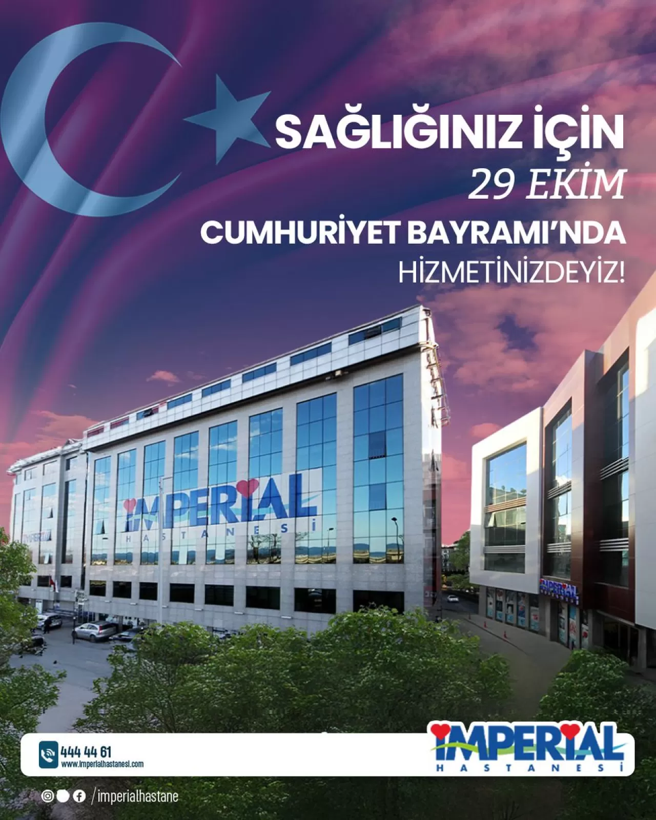 Trabzon İmperial Hastanesi, 29 Ekim Cumhuriyet Bayramı'nda Hizmet Vermeye Devam Edecek