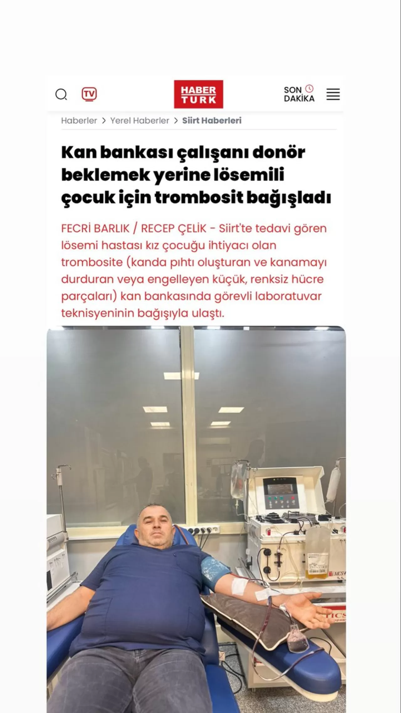 Siirt Eğitim ve Araştırma Hastanesi, Ulusal Basında Yer Aldı