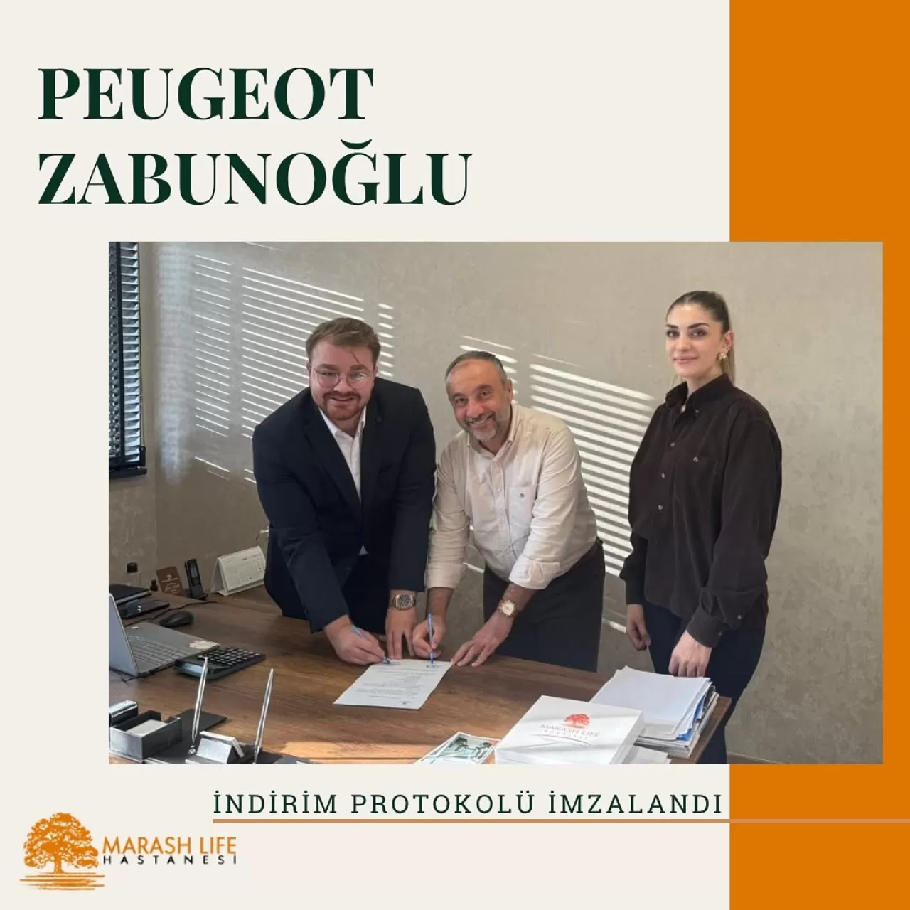 Özel Marash Life Hastanesi ve Peugeot Zabunoğlu Arasında İndirim Anlaşması