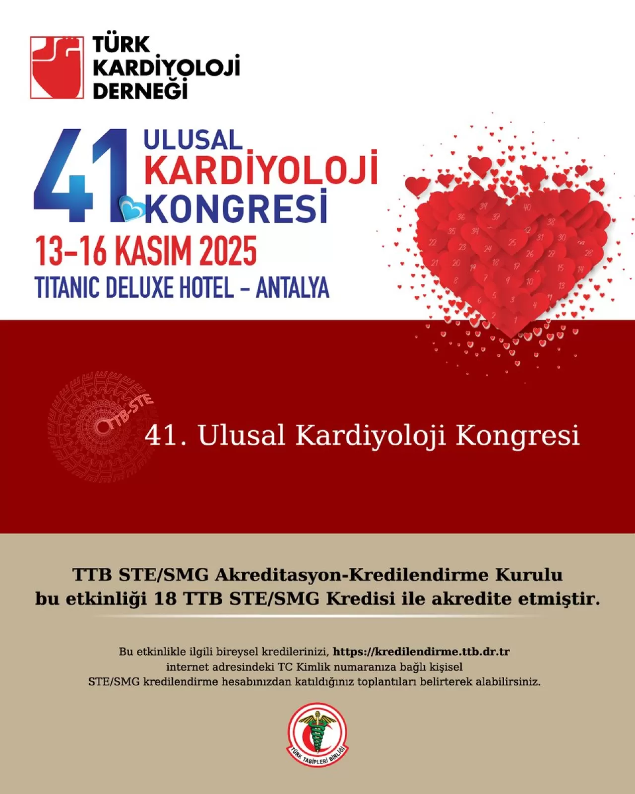 Türk Kardiyoloji Derneği'nin 41. Ulusal Kongresi Kasım 2025'te Antalya'da Düzenlenecek