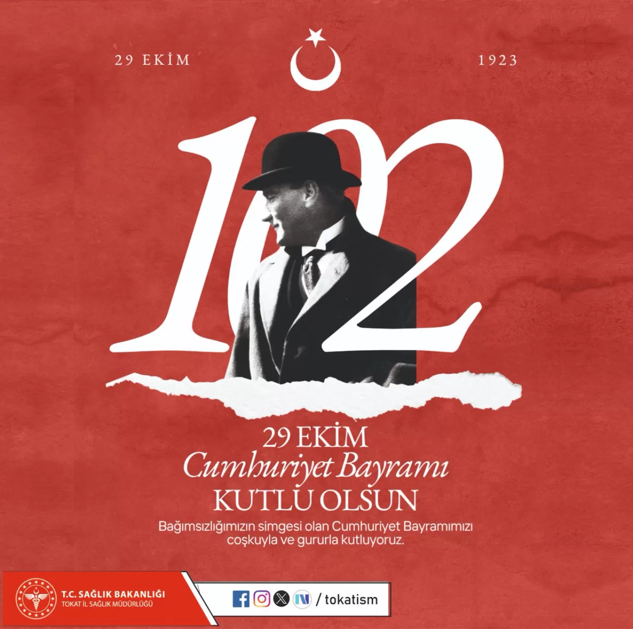 Tokat'ta 29 Ekim Cumhuriyet Bayramı Coşkuyla Kutlandı